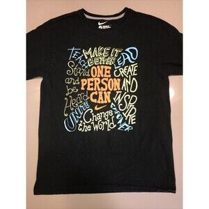 Nike T-Shirt Men's Size L Black Retreat Team Nike 2011 Rare Staff YF11